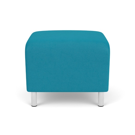 Lesro Siena Lounge Reception 1 Seat Bench, Brushed Steel, OH Waterfall Upholstery SN1001